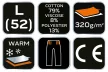 NEO Melegítő nadrág, COMFORT, szürke, 79% pamut, L (81-280-L)