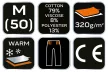 NEO Melegítő nadrág, COMFORT, szürke, 79% pamut, M (81-280-M)