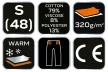 NEO Melegítő nadrág, COMFORT, szürke, 79% pamut, S (81-280-S)