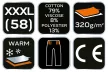NEO Melegítő nadrág, COMFORT, szürke, 79% pamut, XXXL (81-280-XXXL)