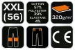 NEO Melegítő nadrág COMFORT, fekete-szürke, 57%pamut 39% poliészter, XXL (81-282-XXL)