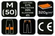 NEO Melegítő nadrág COMFORT, fekete-szürke, 57%pamut 39% poliészter, M (81-283-M)