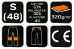 NEO Melegítő nadrág COMFORT, fekete-szürke, 57%pamut 39% poliészter, S (81-283-S)