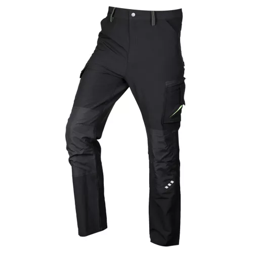 NEO Munkásnadrág, Mix&Match, 4 irányú sztreccs, 230g/m2, fekete-Zöld, L (81-295-1-L)