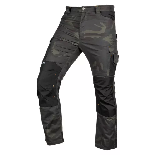 NEO Munkásnadrág Mix&Match Canvas, 280g/m2, külső zsebek, Cordura részek, fényvisszav. betétek, zöld-terep, S (81-350-1-S)