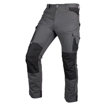   NEO Munkásnadrág Mix&Match Canvas, 280g/m2, külső zsebek, Cordura részek, fényvisszav. betétek, szürke-fek., L (81-350-2-L)