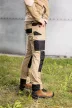 NEO Munkásnadrág Mix&Match Canvas, 280g/m2, külső zsebek, Cordura részek, fényvisszav. betétek, bézs-fek., L (81-350-3-L)