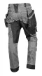 NEO Farmer munkásnadrág, Denim, 82% pamut, Oxford szövet, Cordura betétek, cippzáras zsebek, szürke-fekete, L (81-361-2-L)