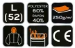 NEO Pulóver kapucnival COMFORT, sötétkék, 60% poliészter 40% műselyem, L  (81-513-L)