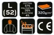 NEO Pulóver kapucnival COMFORT, szürke, 57% pamut 39% poliészter, L (81-514-L)