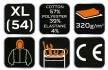 NEO Pulóver kapucnival COMFORT, szürke, 57% pamut 39% poliészter, XL (81-514-XL)