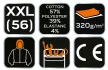 NEO Pulóver kapucnival COMFORT, szürke, 57% pamut 39% poliészter, XXL (81-514-XXL)