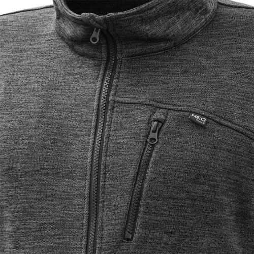 NEO Munkavédelmi pulóver, OUTDOOR, cippzáras, szürke, XL (81-515-XL)