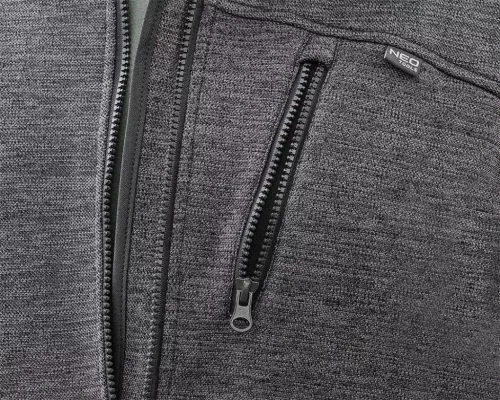 NEO Munkavédelmi pulóver, OUTDOOR, cippzáras, szürke, XL (81-515-XL)