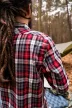 NEO Flanel ing, piros-fekete-fehér, 100% pamut, M (81-540-M)