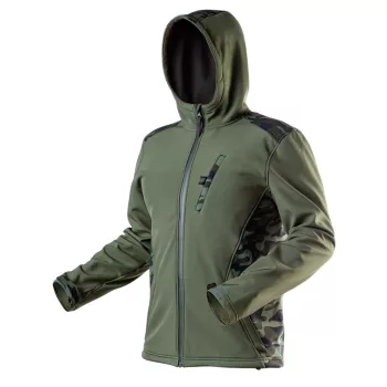   NEO Softshell, Víz- és szélálló Munkadzseki, terepmintás/olíva vízállóság:5000, Lélegző:3000,XL (81-553-XL)