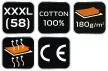 NEO Póló, FEEL THE BIT, 100% pamut, 180g/m2, XXXL (81-641-XXXL)