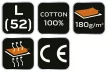 NEO Munkapóló, fehér, Basic, 100% pamut, 180g/m2, L  (81-646-L)