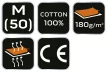 NEO Munkapóló, fehér, Basic, 100% pamut, 180g/m2, M  (81-646-M)