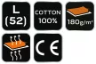 NEO Póló, zöld, 100% pamut, 180g/m2, L (81-647-L)