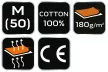 NEO Póló, sötétkék, 100% pamut, 180g/m2, M (81-649-M)