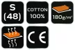 NEO Póló, sötétkék, 100% pamut, 180g/m2, S (81-649-S)