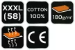 NEO Póló, sötétkék, 100% pamut, 180g/m2, XXXL (81-649-XXXL)