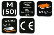 NEO Melegítő felső COMFORT, szürke, 79% pamut, M (81-650-M)
