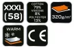 NEO Melegítő felső COMFORT, szürke, 79% pamut, XXL (81-650-XXXL)