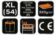 NEO Pulóver COMFORT, szürke-fekete, 57% pamut 39% poliészter, XL (81-651-XL)