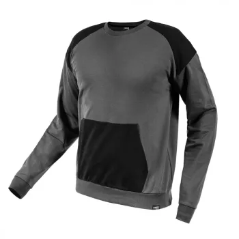   NEO Pulóver COMFORT, szürke-fekete, 57% pamut 39% poliészter, XXL (81-651-XXXL)