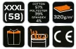NEO Pulóver COMFORT, szürke-fekete, 57% pamut 39% poliészter, XXL (81-651-XXXL)