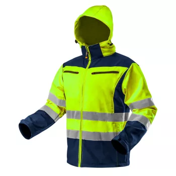   NEO Láthatósági Munkadzseki, softshell, kapucnival, sárga, S (81-700-S)