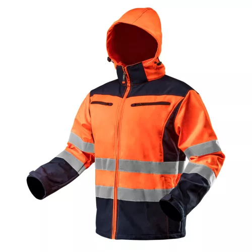 NEO Láthatósági Munkadzseki, softshell, kapucnival, narancssárga,XXL (81-701-XXL)