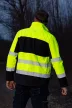 NEO Láthatósági munkavédelmi kabát, softshell, neonsárga-fekete, XL (81-702-XL)