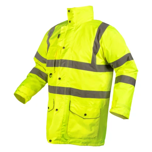 NEO Láthatósági munkavédelmi kabát, univerzális 5 az1-ben, szigetelt, sárga, XL (81-716-XL)