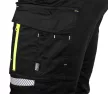 NEO Láthatósági munkásnadrág Mix&Match, 1. oszt., 240g/m2, külső zsebek, profilozott térdbetét, fek.-sárga, L (81-795-L)