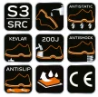 NEO Munkabakancs S3 SRC, hasított bőr, 45-ös (82-170-45)