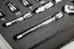 NEO Dugókulcskészlet 1/4", 19db, 4-14mm, műhelykocsitálcával (84-237)