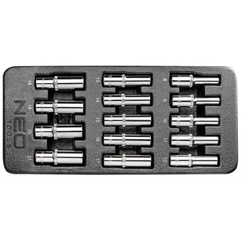   NEO Dugókulcskészlet hosszú 1/2” 14db, 8-21mm, műhelykocsitálcával (84-243)
