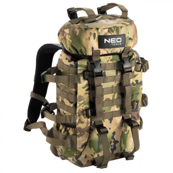   NEO Túra hátizsák, 600D poliészter, 30L, Terepszínű (84-325)
