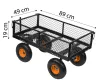 NEO Kerti kocsi, fémvázas, tömlős kerekekkel, 300kg teherbírás (84-406)