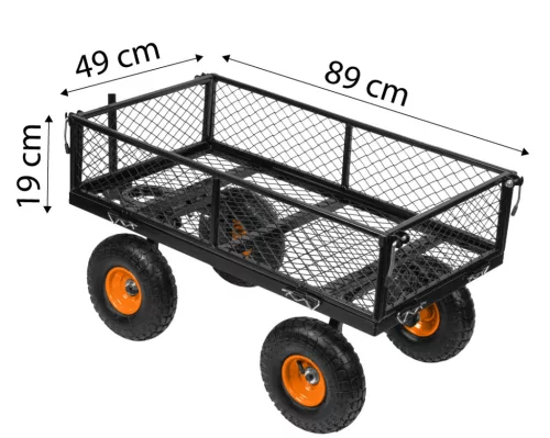 NEO Kerti kocsi, fémvázas, tömlős kerekekkel, 300kg teherbírás (84-406)