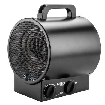   NEO Ipari Elektormos hősugárzó termosztáttal 2kW, ipari,szabadonálló,253 m3/h (90-065)