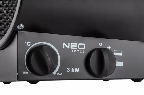 NEO Ipari Elektormos hősugárzó termosztáttalr 3kW, ipari,szabadonálló,291 m3/h (90-066)