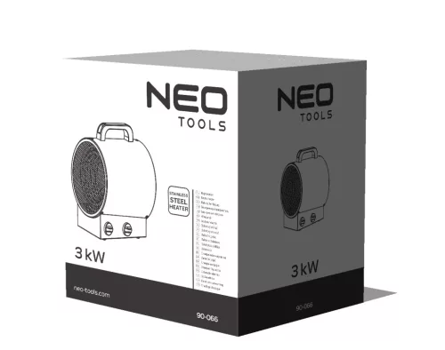 NEO Ipari Elektormos hősugárzó termosztáttalr 3kW, ipari,szabadonálló,291 m3/h (90-066)