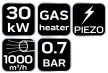 NEO Gázos hőlégbefúvó, propán, 30kW (90-084)