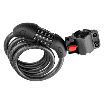   NEO Kerékpárzár, számzáras, 120cm, 12mm, vázra rögzíthető (91-007)