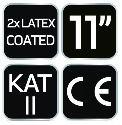 NEO Munkakesztyű, latex bevonatú poliészter (2 rétegű), 3141X, 11" (97-643-11)