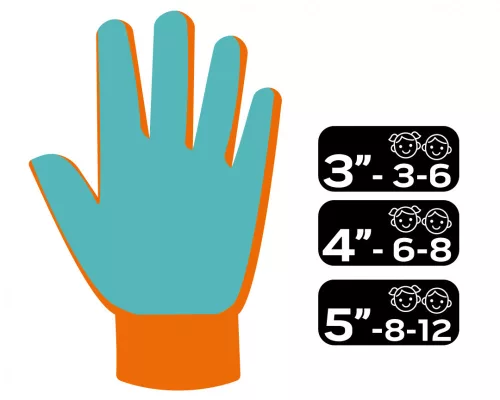 NEO Gyerek "munkakesztyű", latex bevonatú poliészter , 5-ös méret 9-11 éves korig (97-644-5)